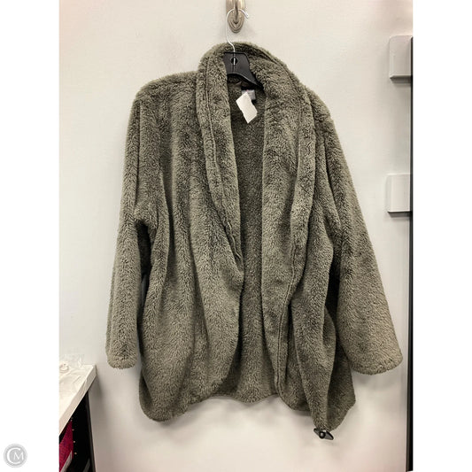 Sweater Cardigan By Cuddl Duds In Green, Size: Xl