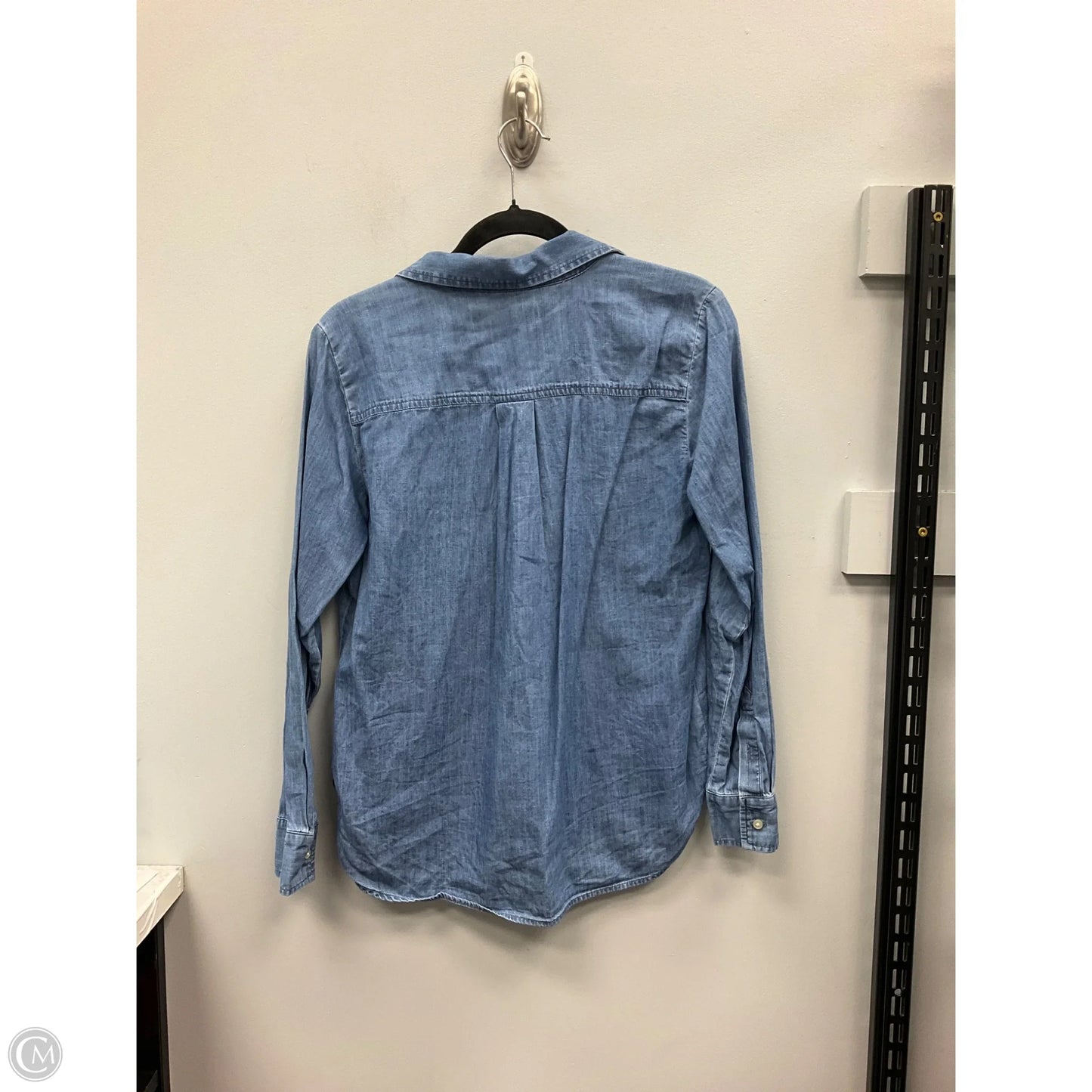 Top Long Sleeve By Loft In Blue Denim, Size: S