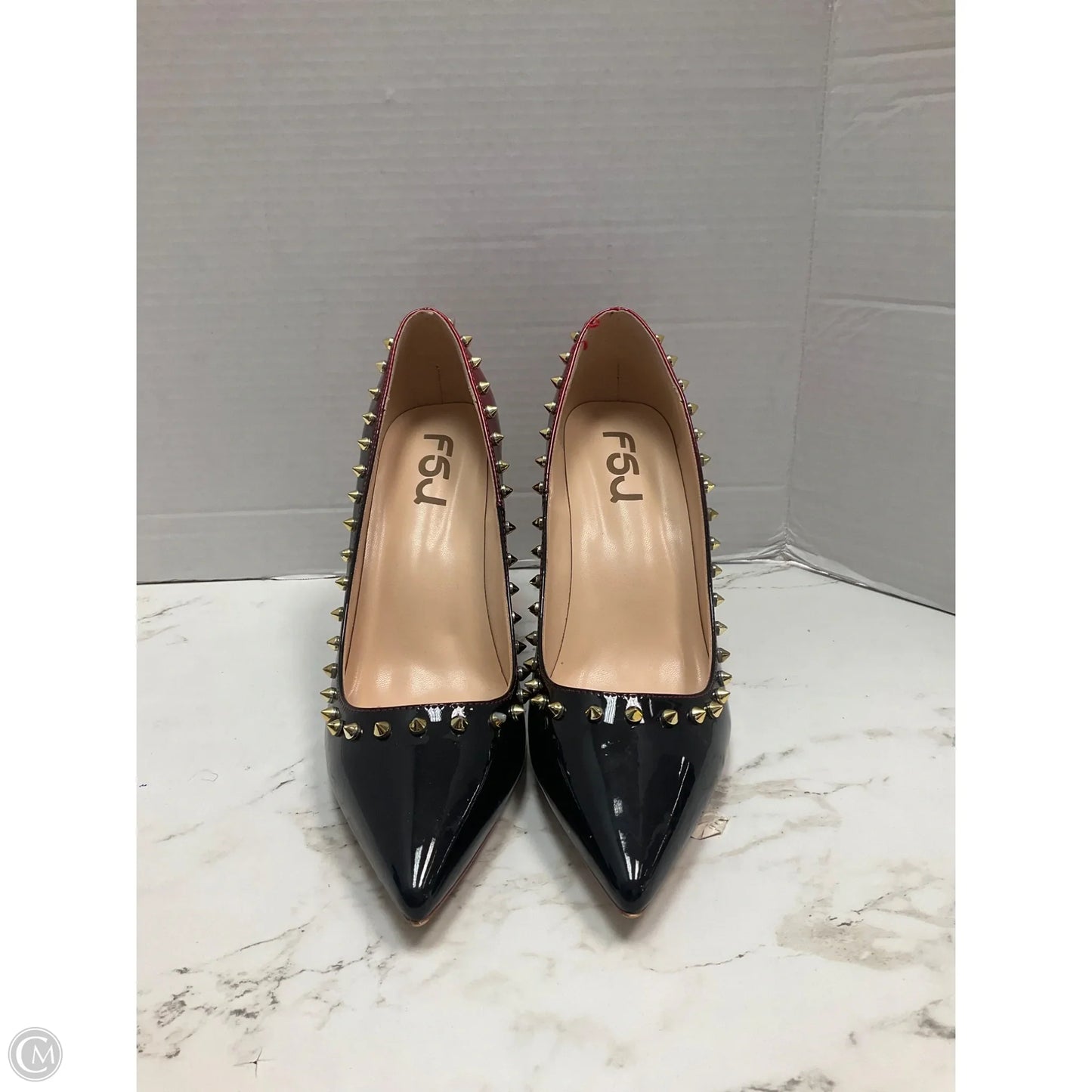 Shoes Heels Stiletto By Cme In Black & Red, Size: 12