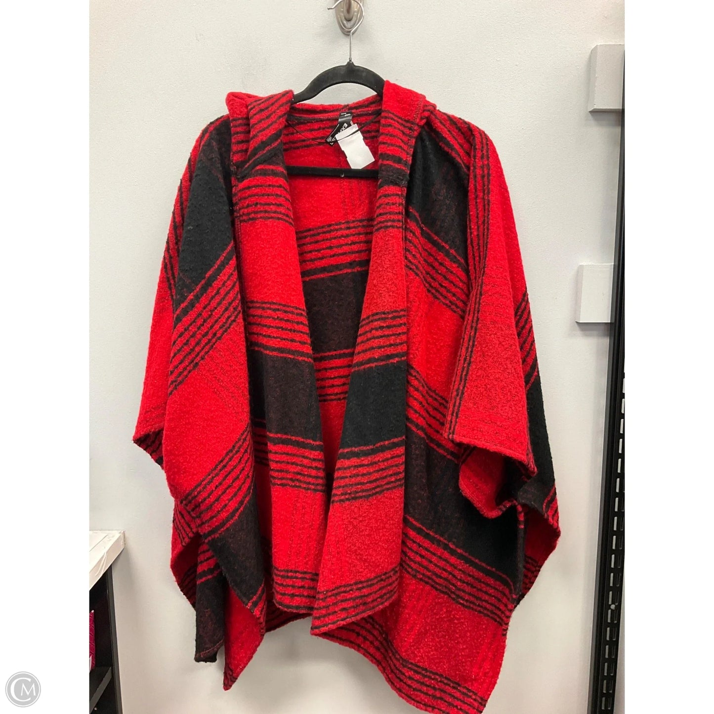 Shawl By Express In Black & Red, Size: Osfm