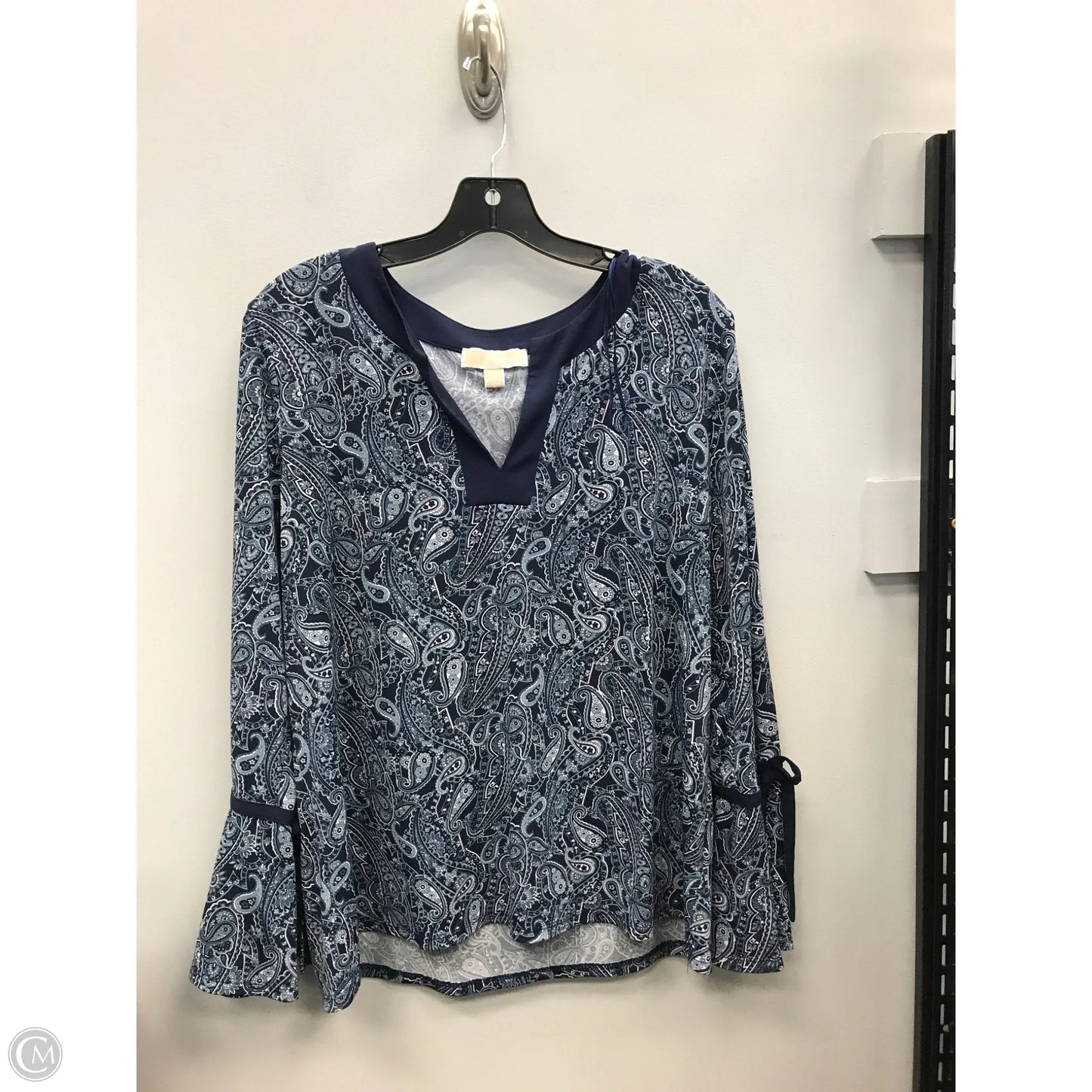 Top Long Sleeve Designer By Michael Kors In Paisley Print, Size: Xl