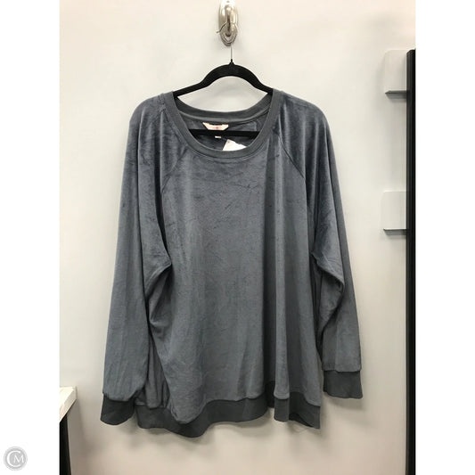 Top Long Sleeve By Secret Treasures In Grey, Size: 3x