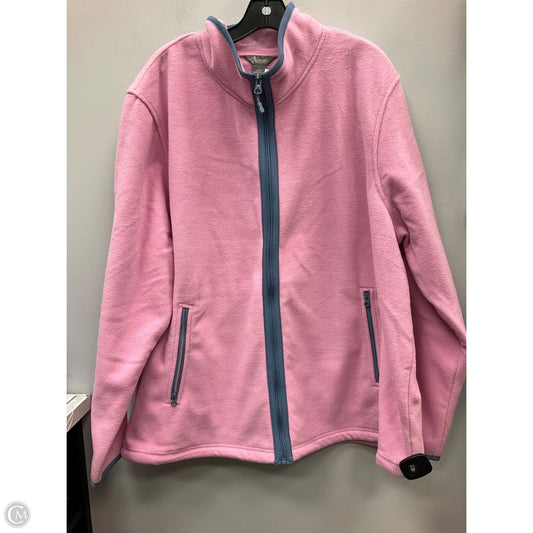 Jacket Fleece By Natural Reflections In Pink, Size: 2x
