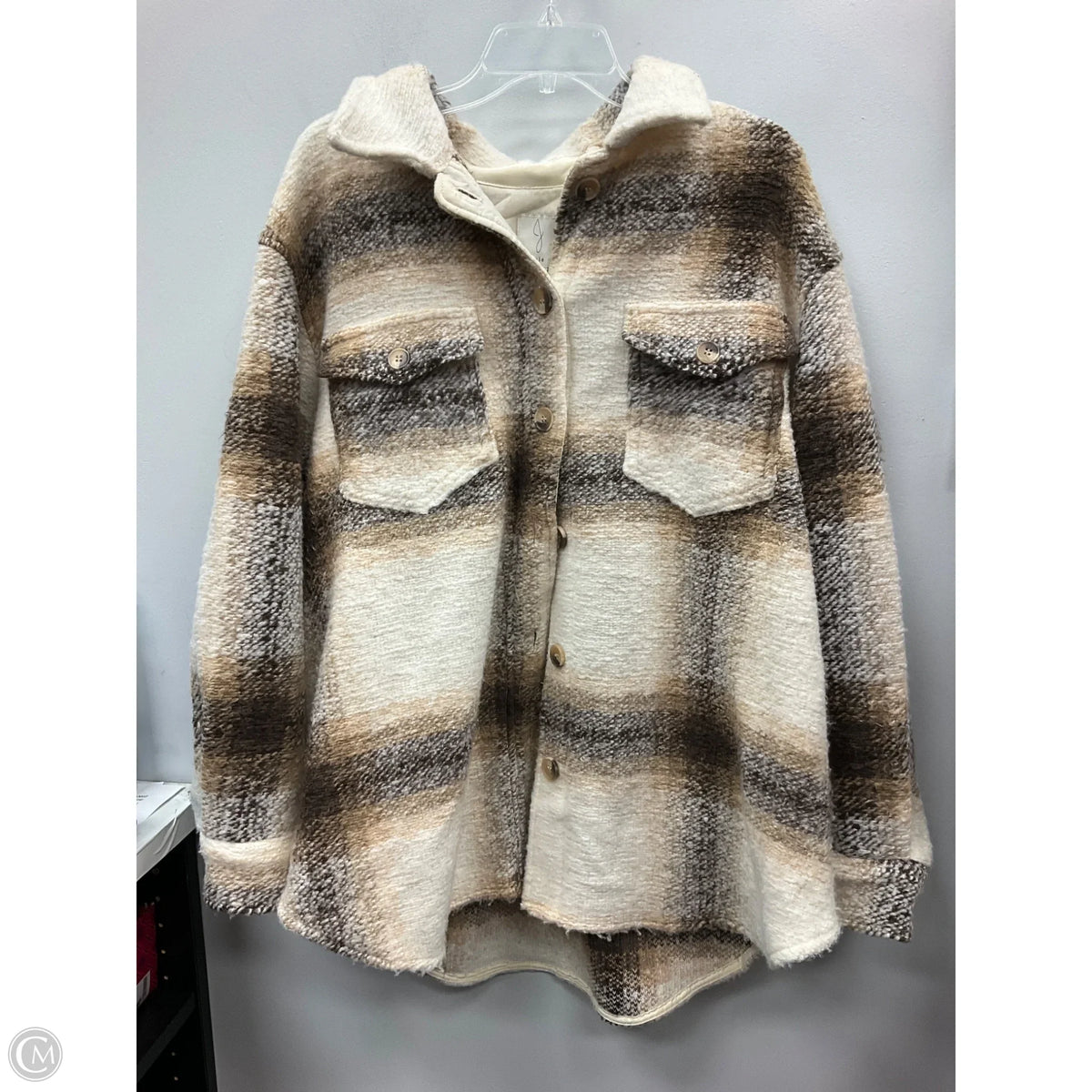 Jacket Shirt By Joie In Plaid Pattern, Size: 3x