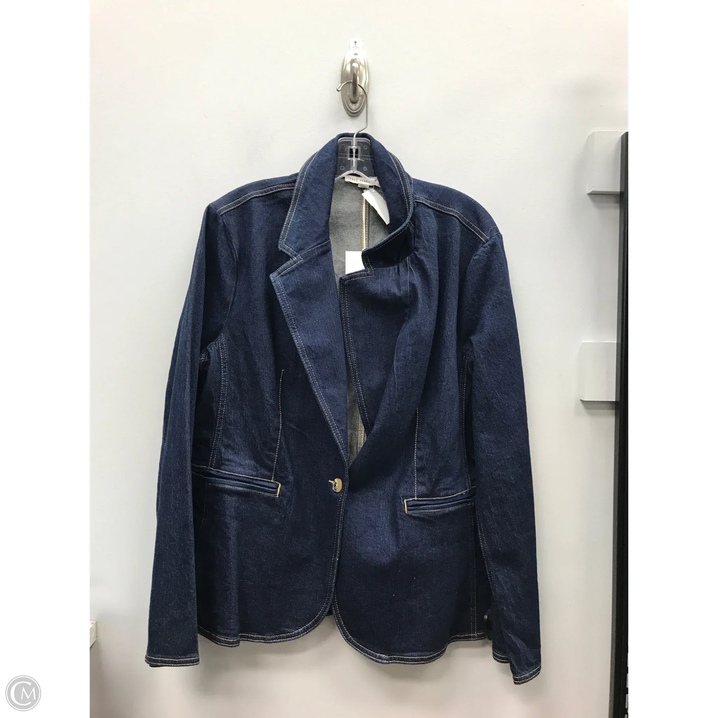 Jacket Denim By Free Assembly In Blue Denim, Size: Xl