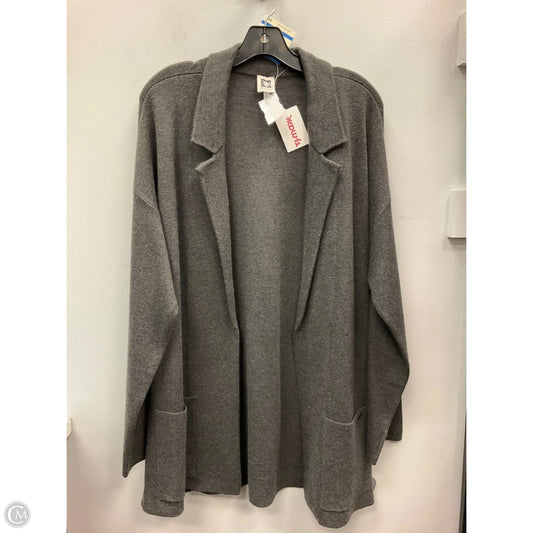 Sweater Cardigan By Anne Klein In Grey, Size: Xl