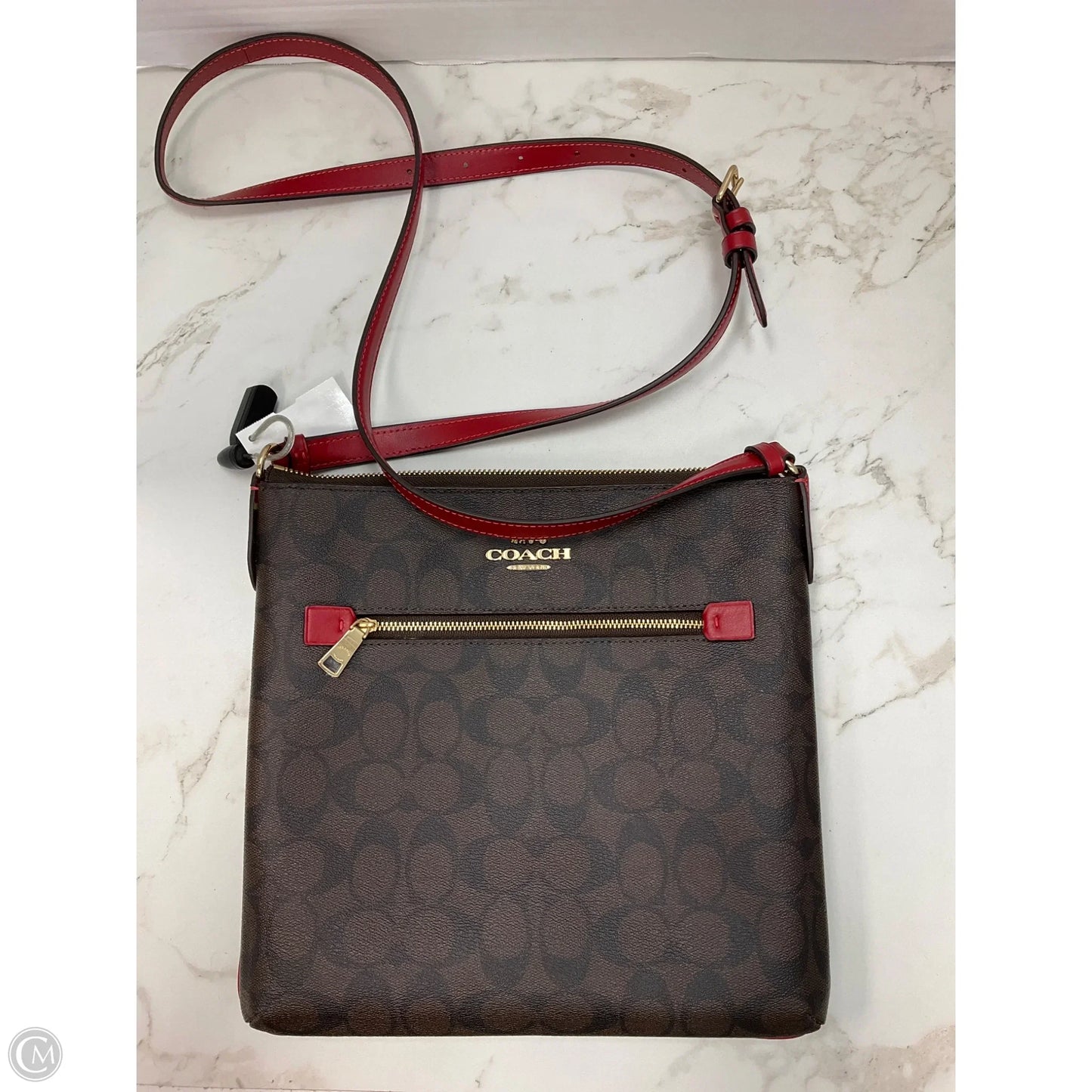 Crossbody Designer By Coach, Size: Large