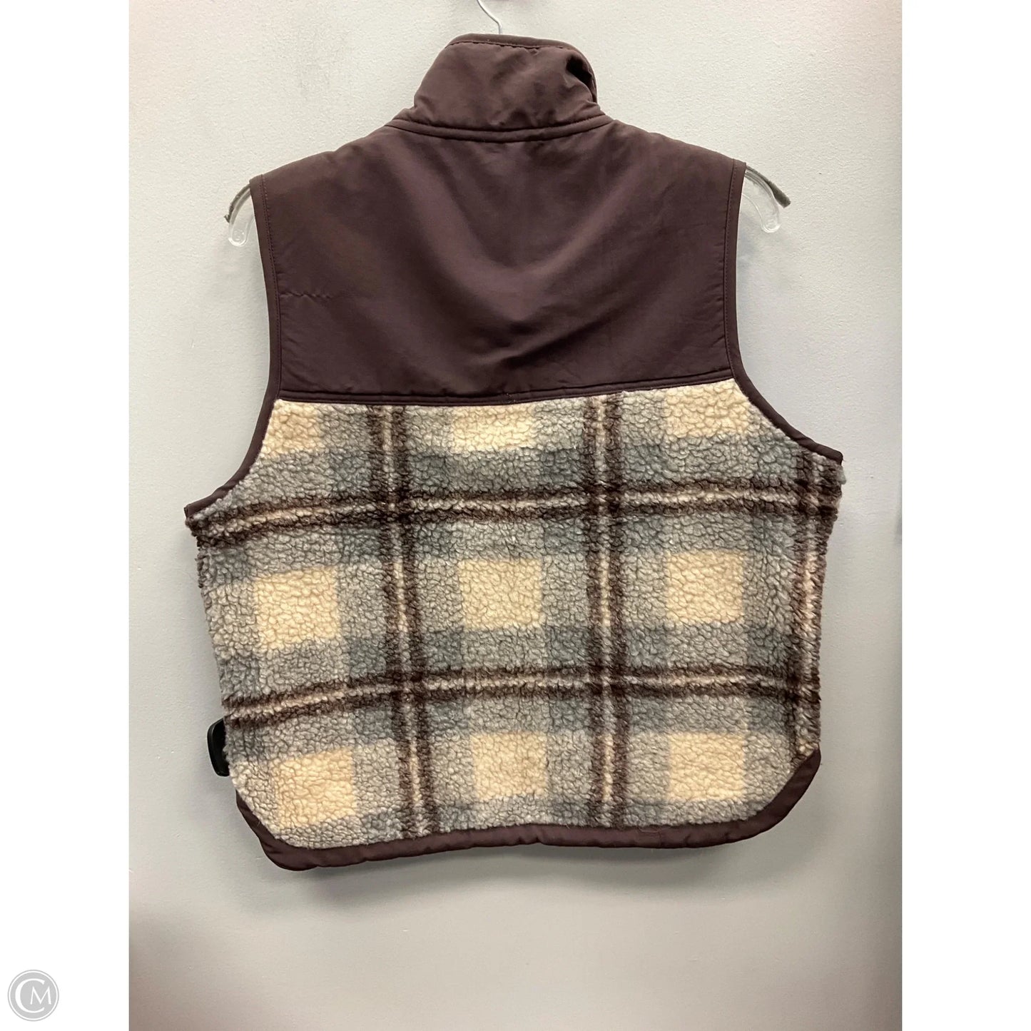 Vest Faux Fur & Sherpa By Toad & Co In Plaid Pattern, Size: L