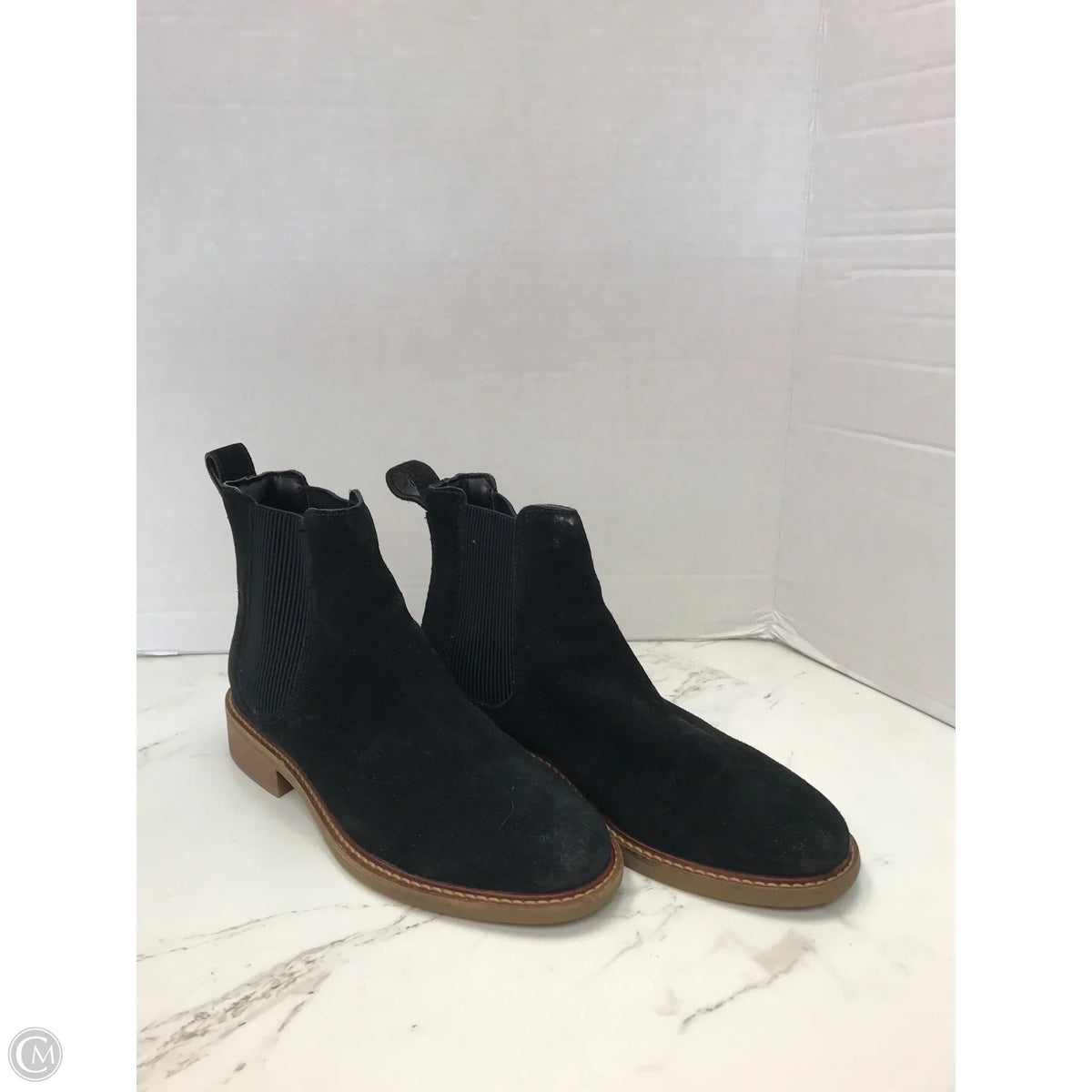 Boots Ankle Heels By Clarks In Black, Size: 6