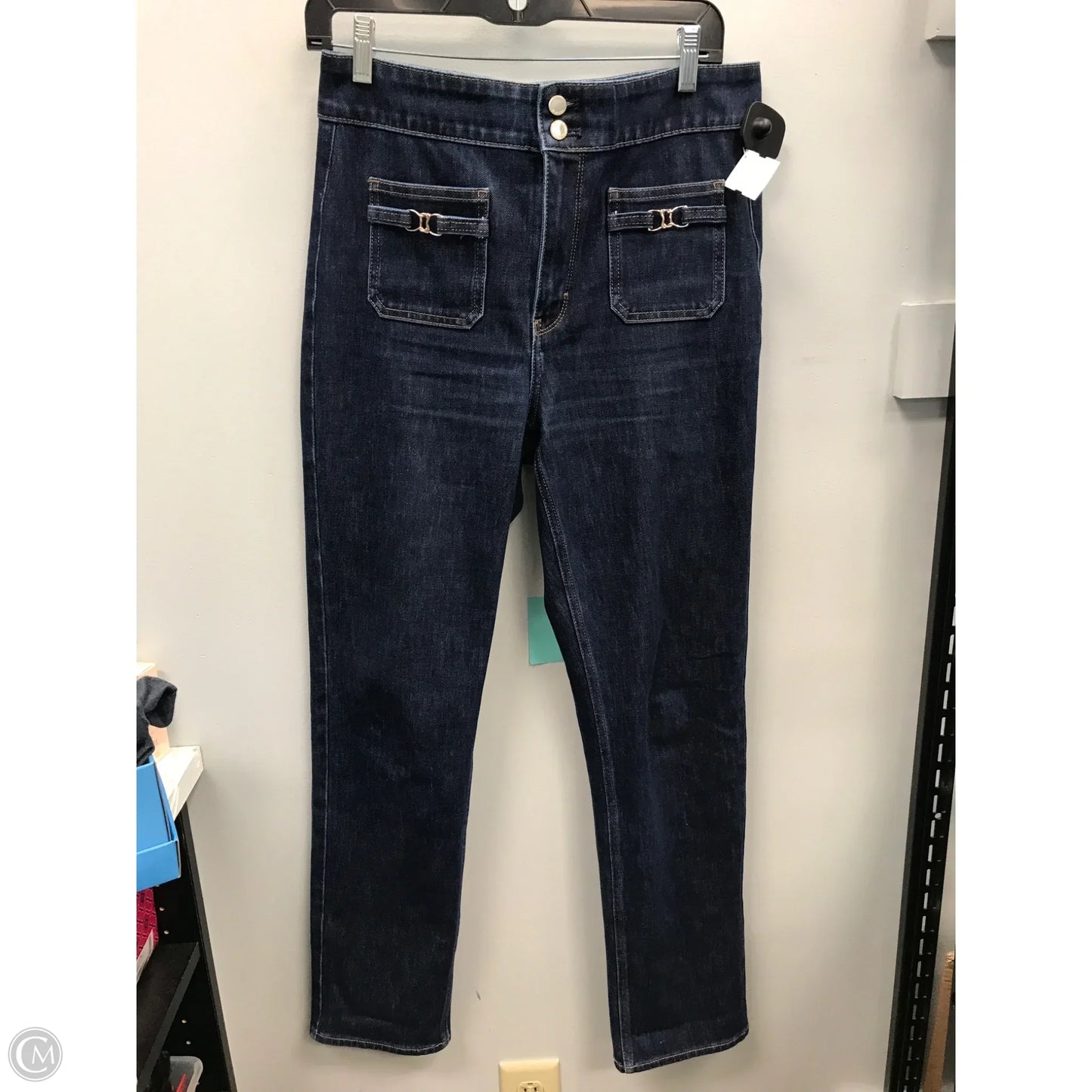 Jeans Straight By White House Black Market In Blue Denim, Size: 6
