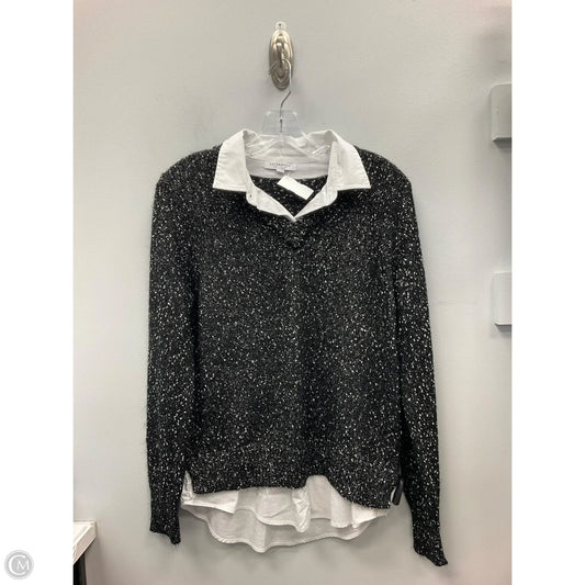 Sweater By Liverpool In Black & White, Size: Xs