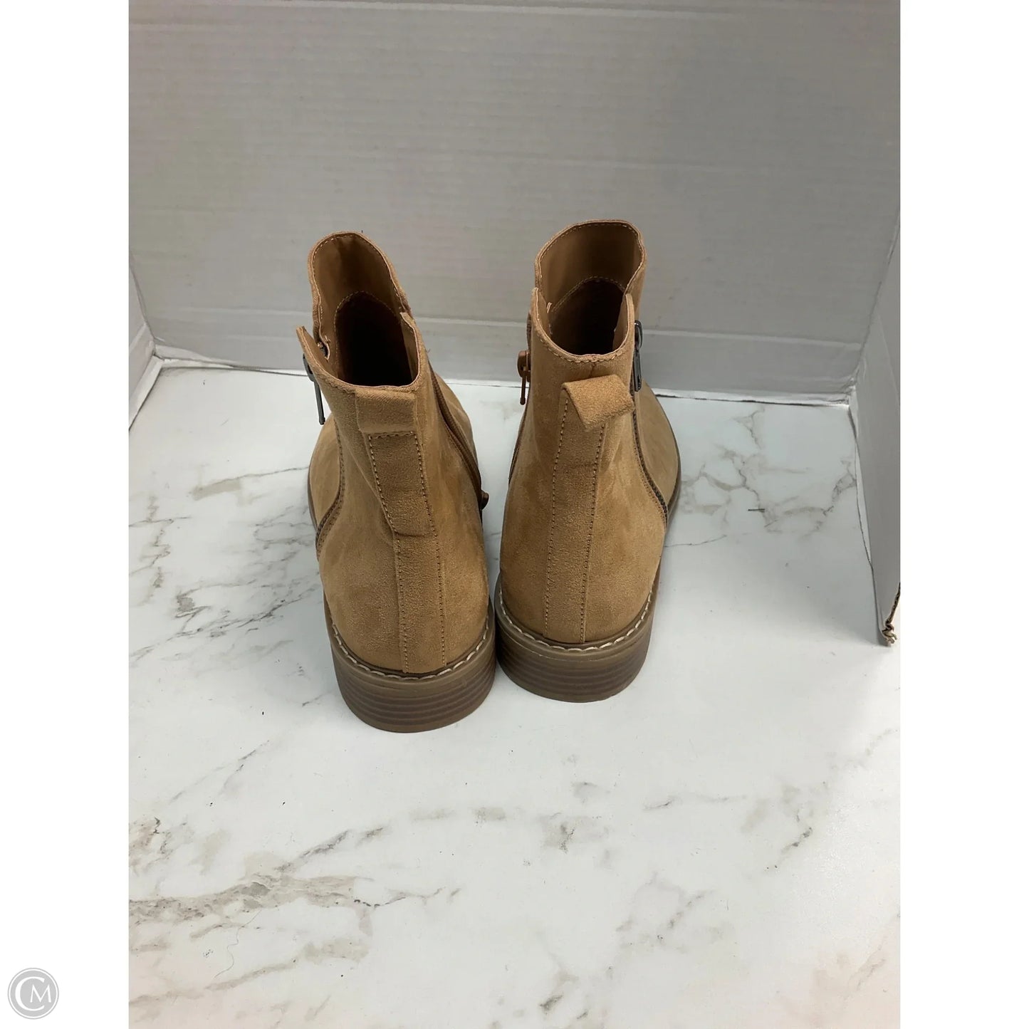 Boots Ankle Heels By Universal Thread In Tan, Size: 9