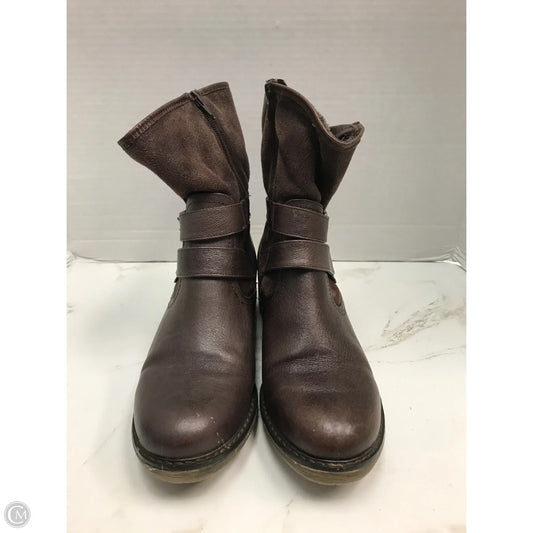 Boots Ankle Heels By Bare Traps In Brown, Size: 7.5