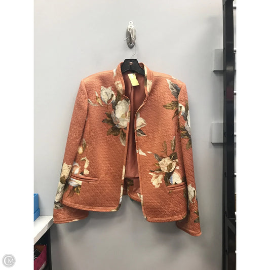 Blazer By Ellen Tracy In Floral Print, Size: 14