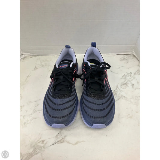 Shoes Sneakers By Skechers In Black & Blue, Size: 7.5