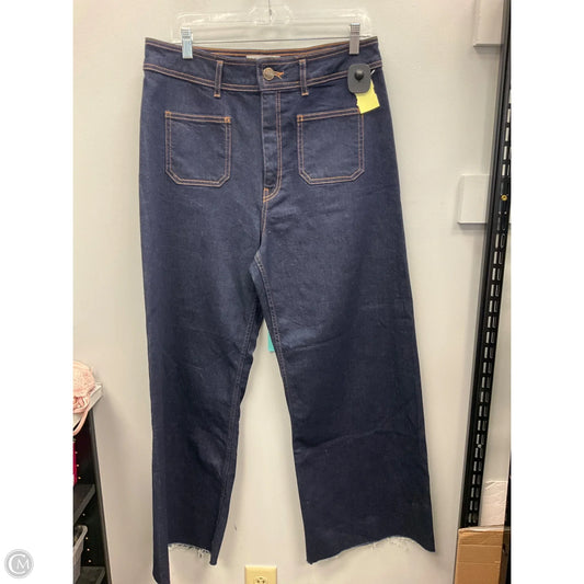 Jeans Wide Leg By Zara In Blue Denim, Size: 12