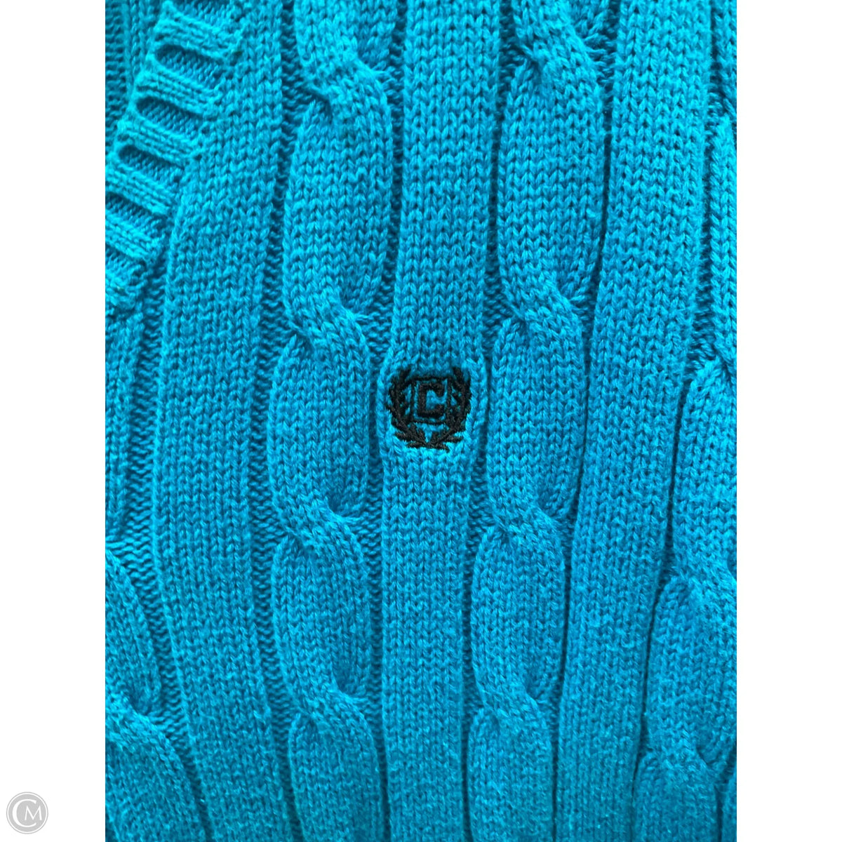 Sweater By Chaps In Aqua, Size: Xl