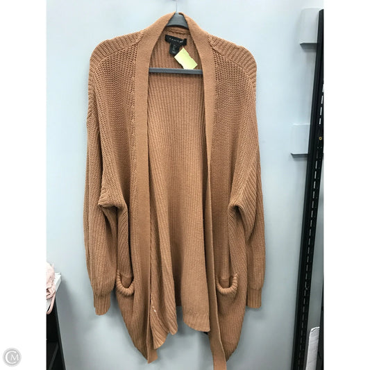 Sweater Cardigan By Tahari In Tan, Size: L