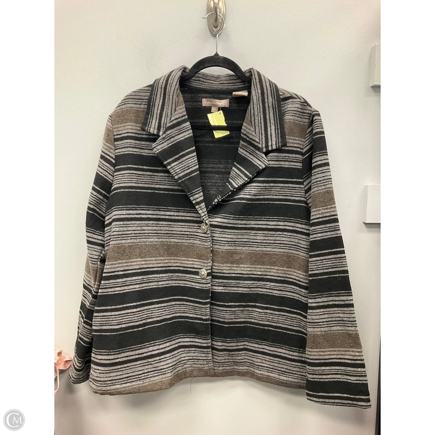 Blazer By Clothes Mentor In Striped Pattern, Size: Xl