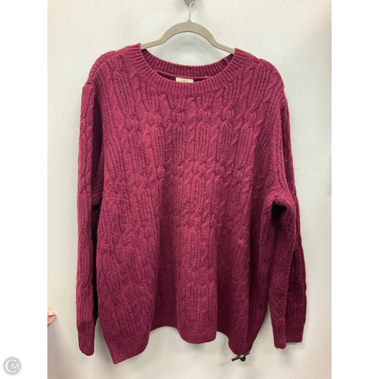 Sweater By St Johns Bay In Maroon, Size: 2x