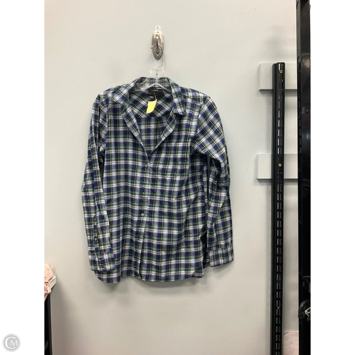 Top Long Sleeve By J. Crew In Plaid Pattern, Size: 4