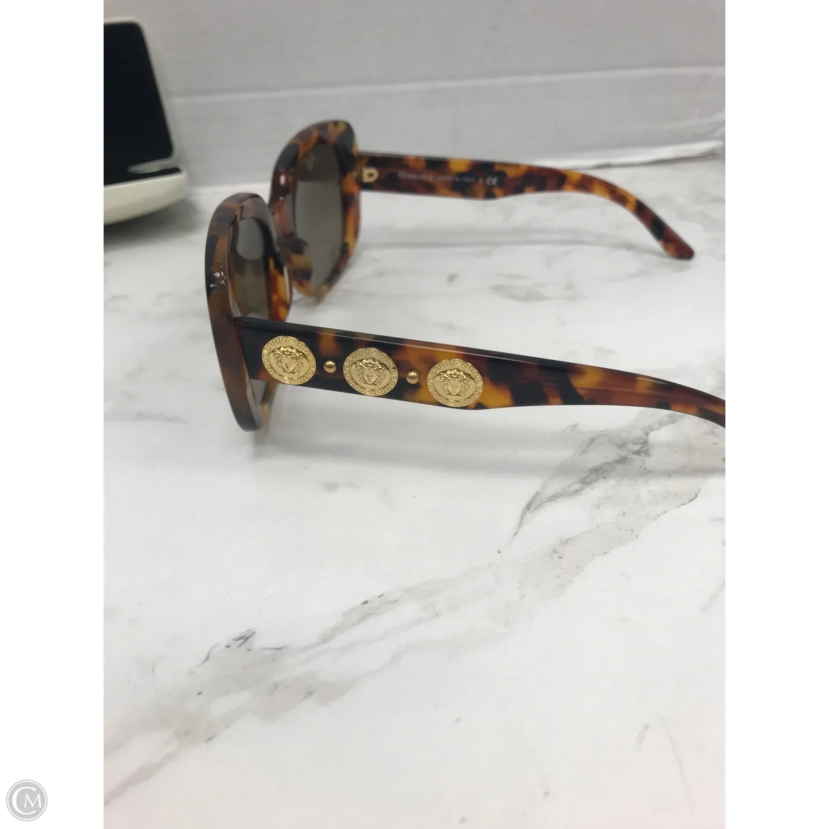 Sunglasses Luxury Designer By Versace, Size: