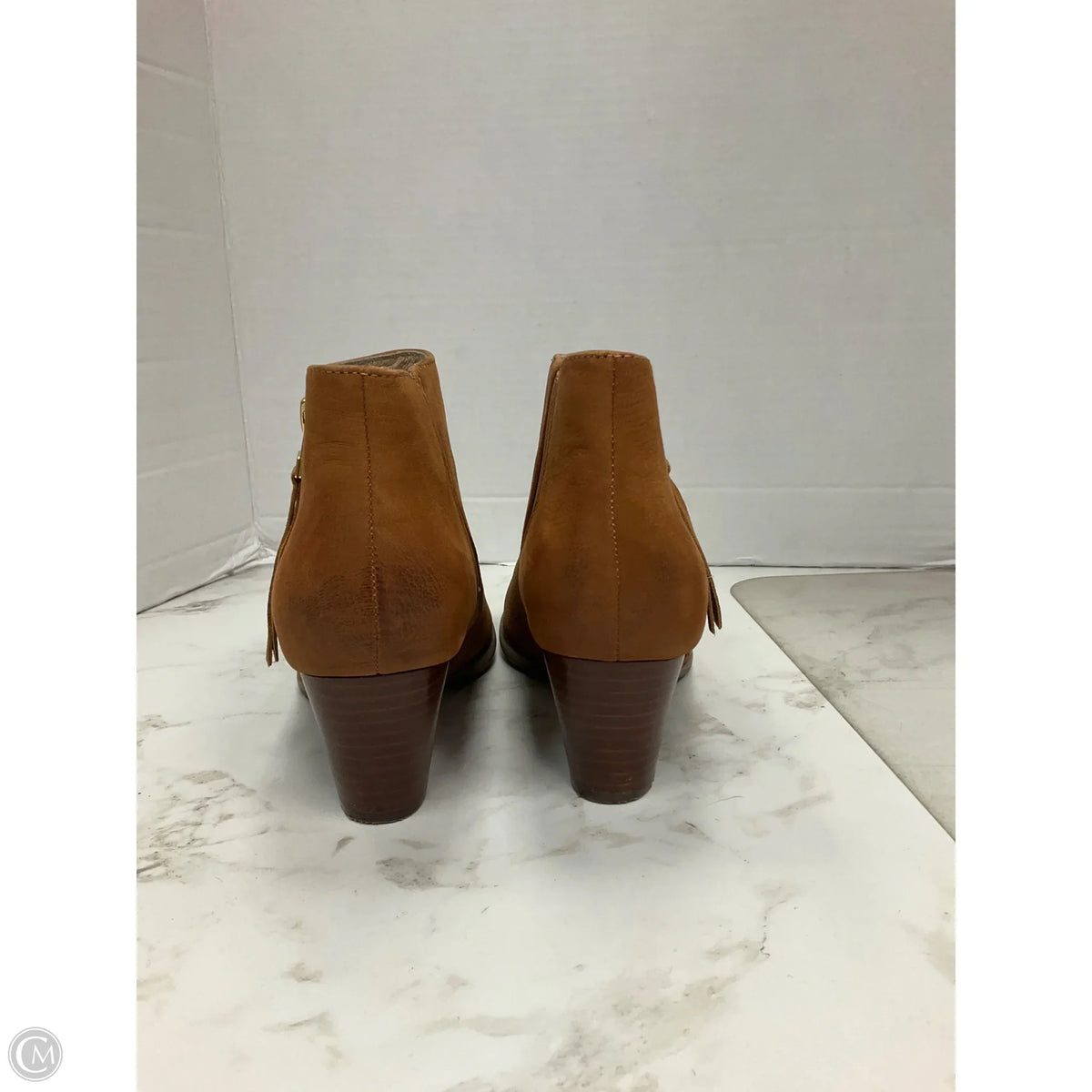 Boots Ankle Heels By Vionic In Brown, Size: 6