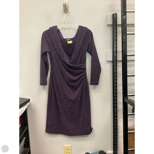 Dress Party Short By Lauren By Ralph Lauren In Purple, Size: 6p