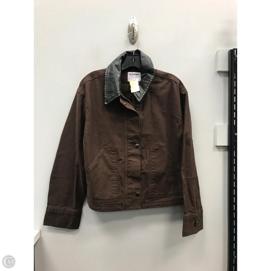 Jacket Denim By Old Navy In Brown, Size: S