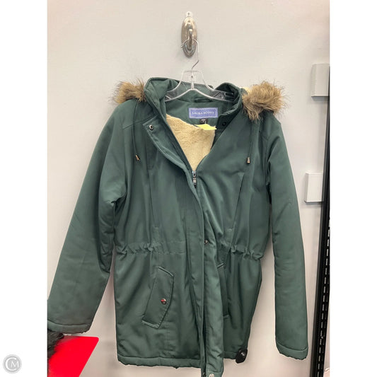 Coat Puffer & Quilted By Laura Scott In Green, Size: M