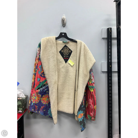 Sweater Cardigan Designer By Johnny Was In Multi-colored, Size: S