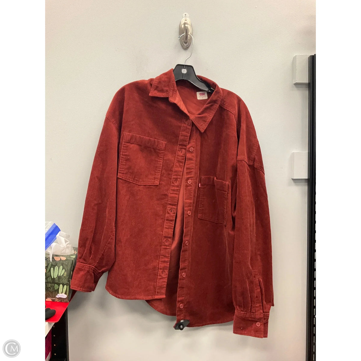 Top Long Sleeve By Levis In Copper, Size: M