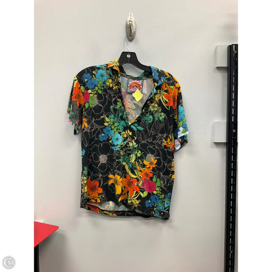 Top Short Sleeve Designer By Johnny Was In Floral Print, Size: Xs