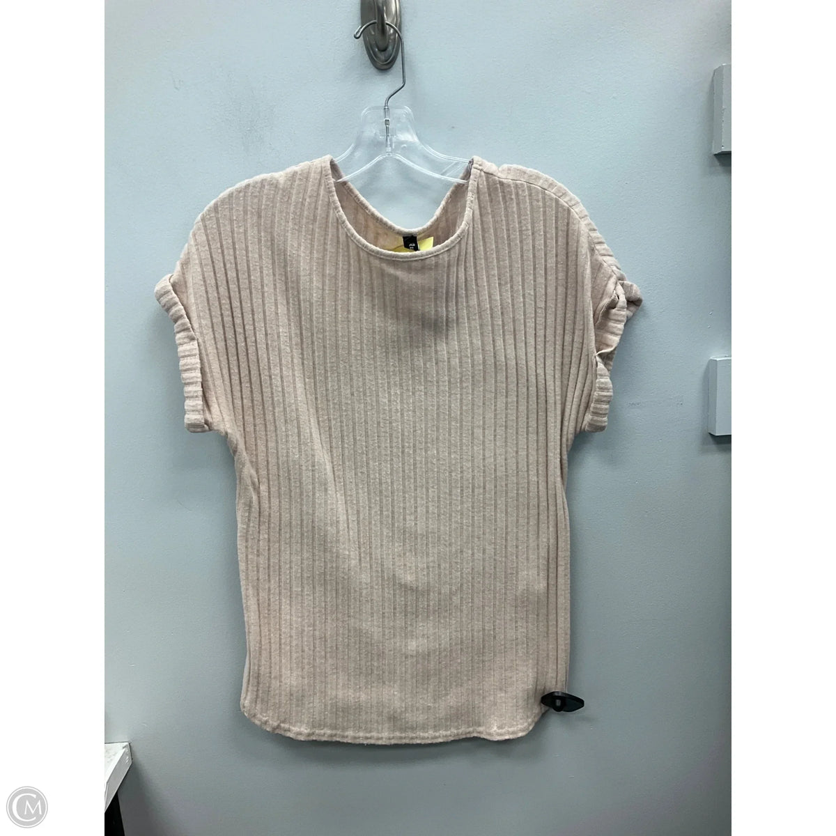 Top Short Sleeve By Automet In Beige, Size: M