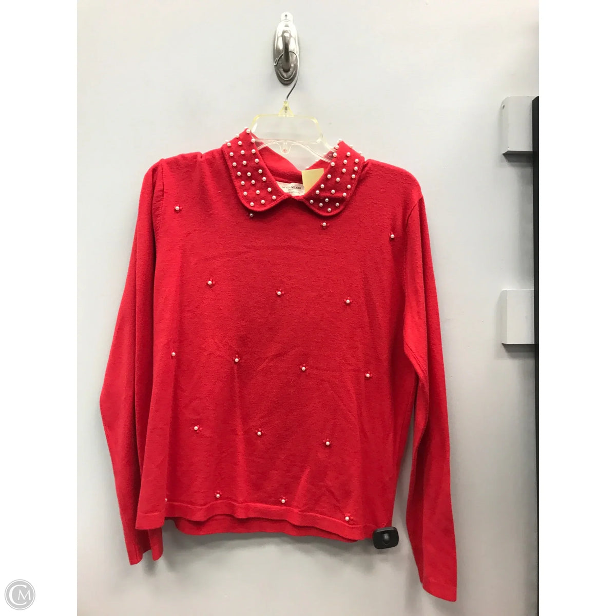 Top Long Sleeve By Vila Milano In Red, Size: M