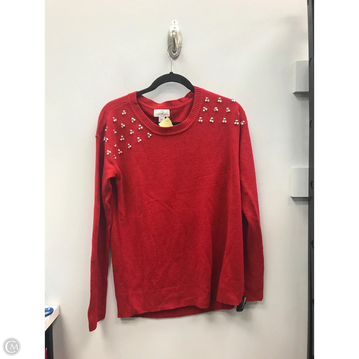 Sweater By Jaclyn Smith In Red, Size: L