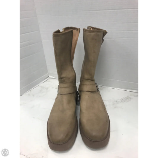 Boots Mid-calf Heels By Dr Scholls In Tan, Size: 8