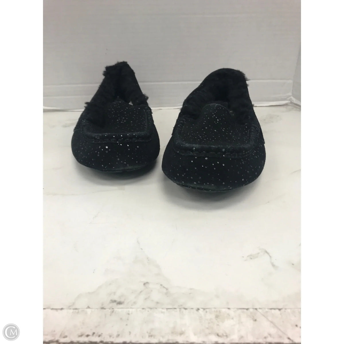 Slippers Designer By Ugg In Black, Size: 8