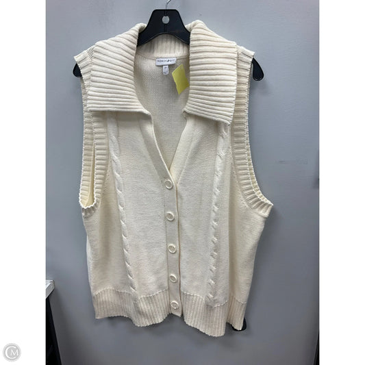 Vest Sweater By Fashion Bug In Cream, Size: 2x
