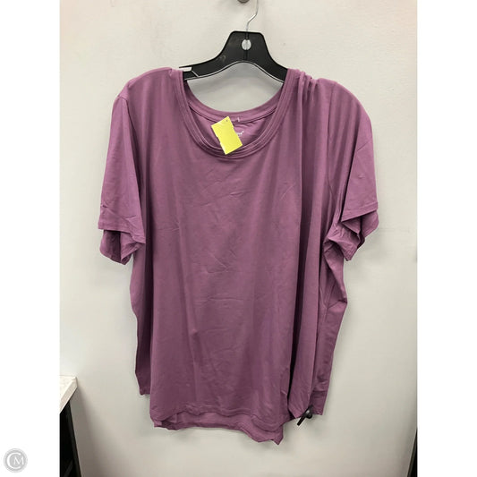 Top Short Sleeve Basic By Coldwater Creek In Purple, Size: 2x