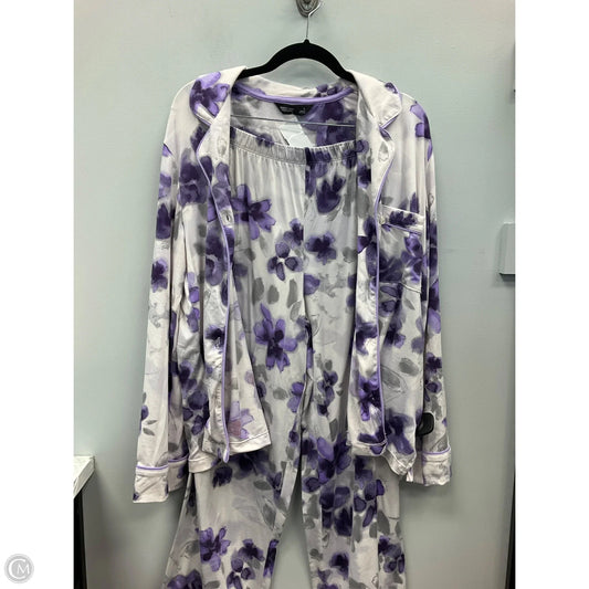 Pajamas Designer By Vera Wang In Floral Print, Size: L