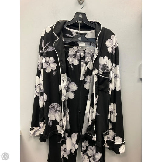 Pajamas Designer By Vera Wang In Floral Print, Size: L
