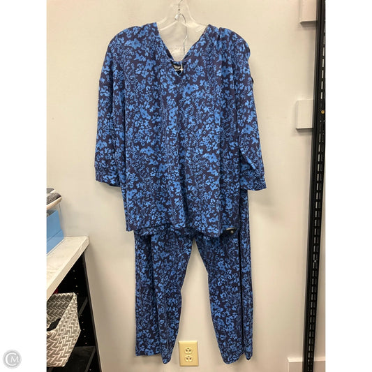 Pajamas 2pc By Simply Vera In Blue, Size: L