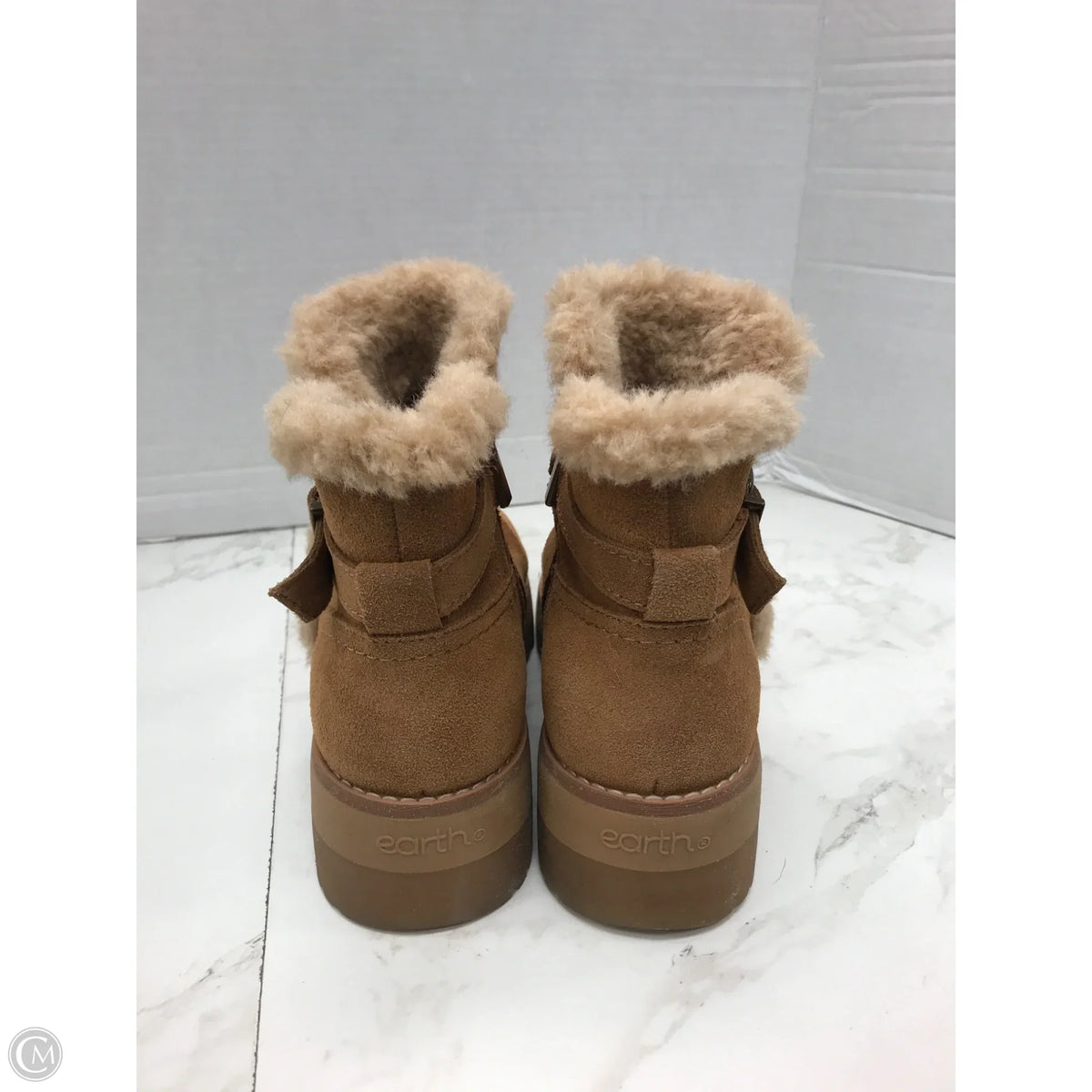 Boots Ankle Heels By Earth In Tan, Size: 8