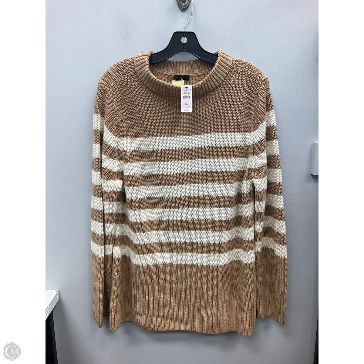 Sweater By Talbots In Tan, Size: Xl