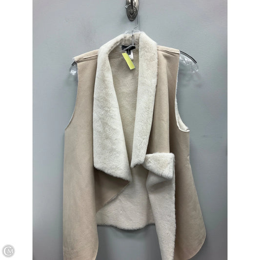 Vest Faux Fur & Sherpa By Lord And Taylor In Beige, Size: L