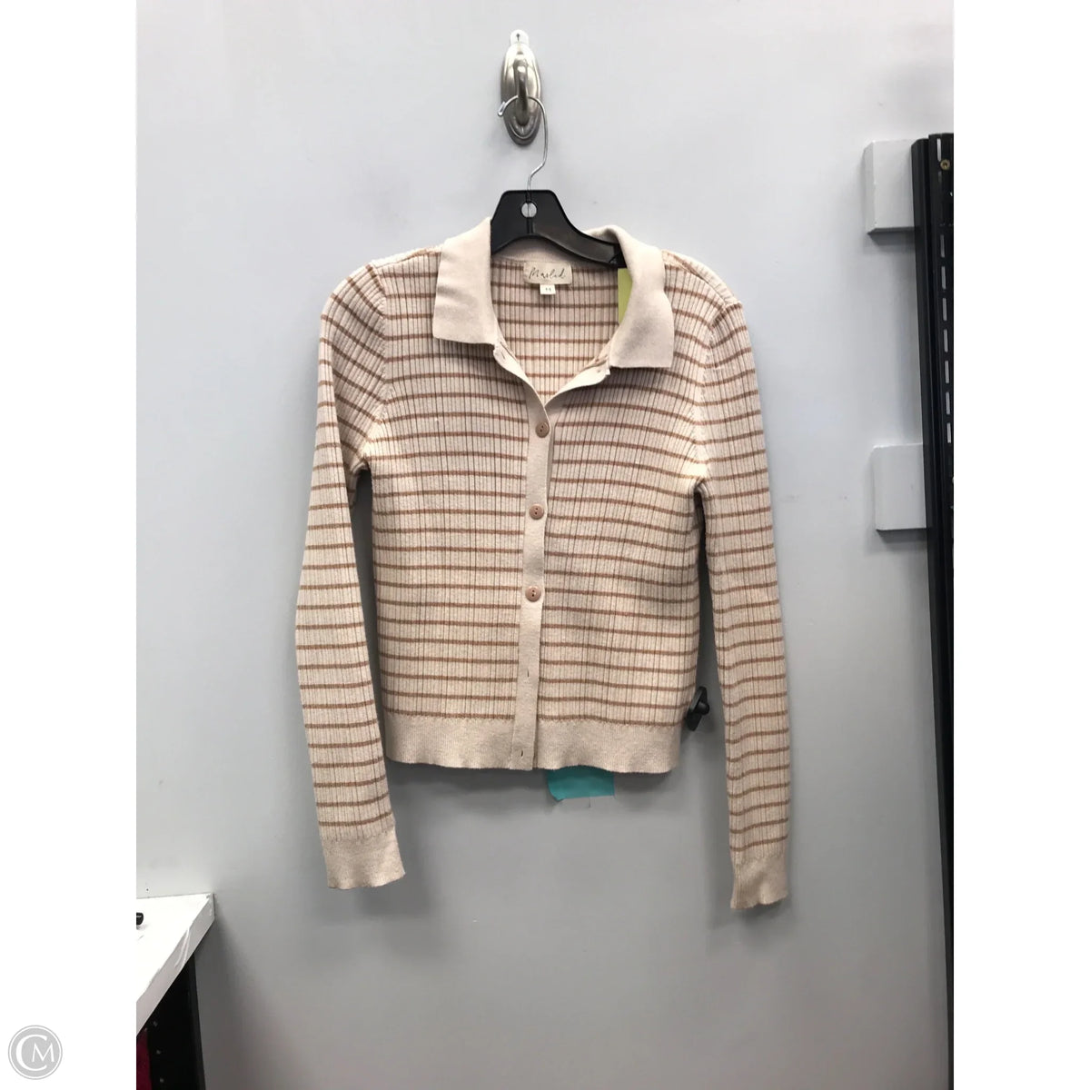 Top Long Sleeve By Marled In Striped Pattern, Size: M