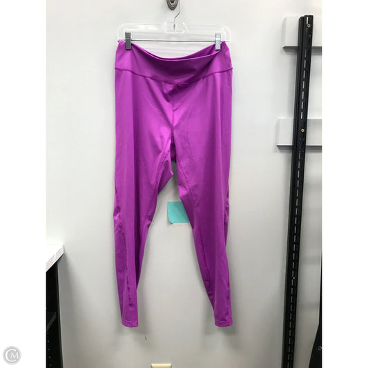 Athletic Capris By Adidas In Purple, Size: 2x