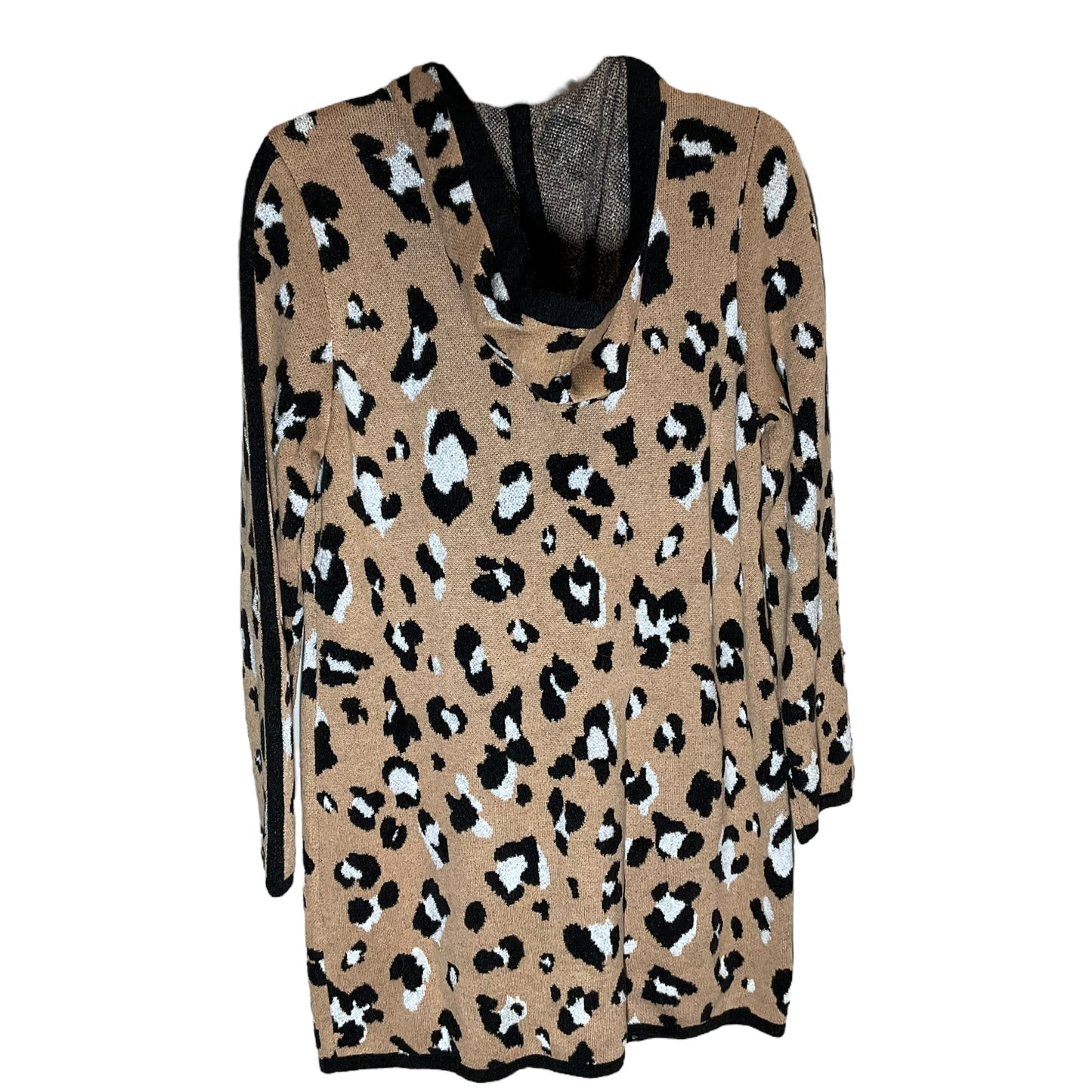 Sweater Cardigan By Chicos In Animal Print, Size: M