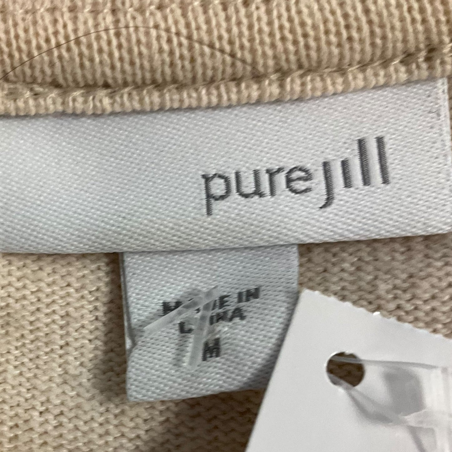 Top Long Sleeve By Pure Jill In Beige, Size: M